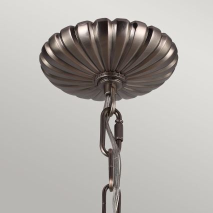 Feiss - Candeeiro suspenso ADAMS 4xE14/60W/230V bronze