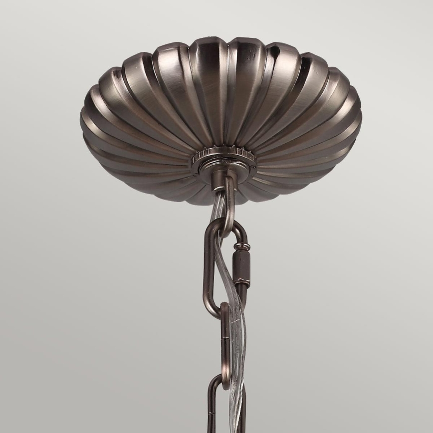 Feiss - Candeeiro suspenso ADAMS 4xE14/60W/230V bronze