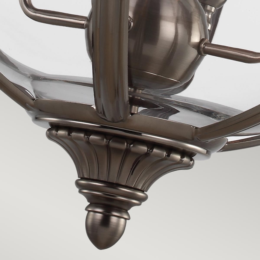 Feiss - Candeeiro suspenso ADAMS 4xE14/60W/230V bronze