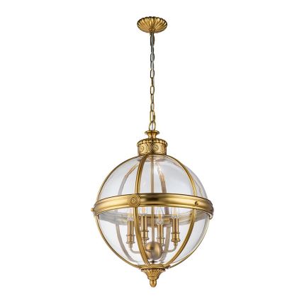 Feiss - Candeeiro suspenso ADAMS 4xE14/60W/230V dourado