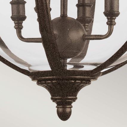 Feiss - Candeeiro suspenso ADAMS 4xE14/60W/230V bronze