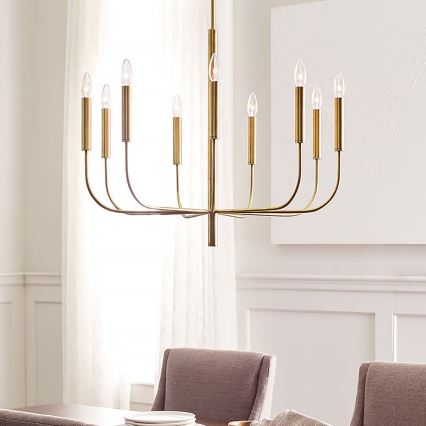 Feiss - Candeeiro suspenso BRIANNA 9xE14/60W/230V