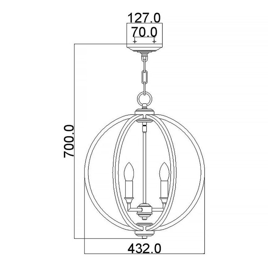 Feiss - Candeeiro suspenso CORINNE 3xE14/60W/230V