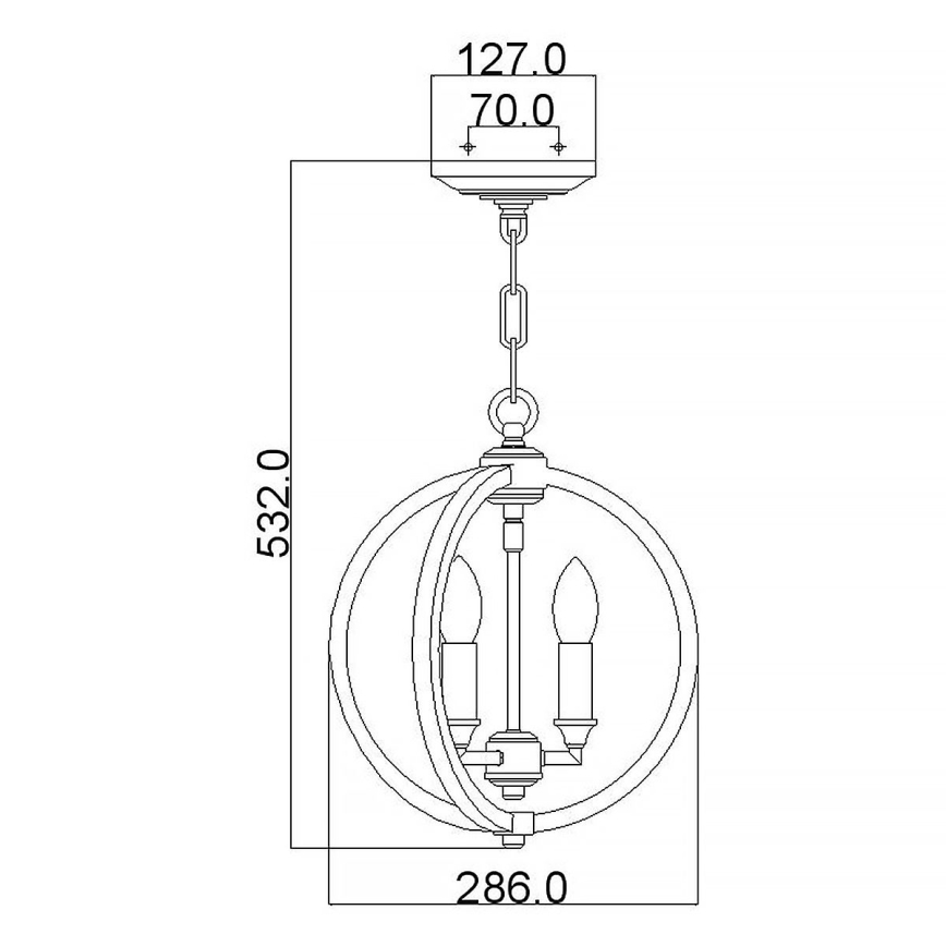 Feiss - Candeeiro suspenso CORINNE 3xE14/60W/230V