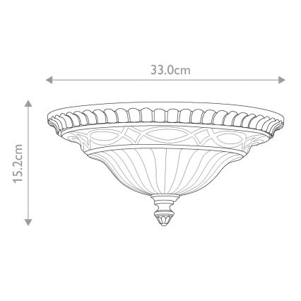 Feiss - Iluminação de teto DRAWING ROOM 2xE27/60W/230V