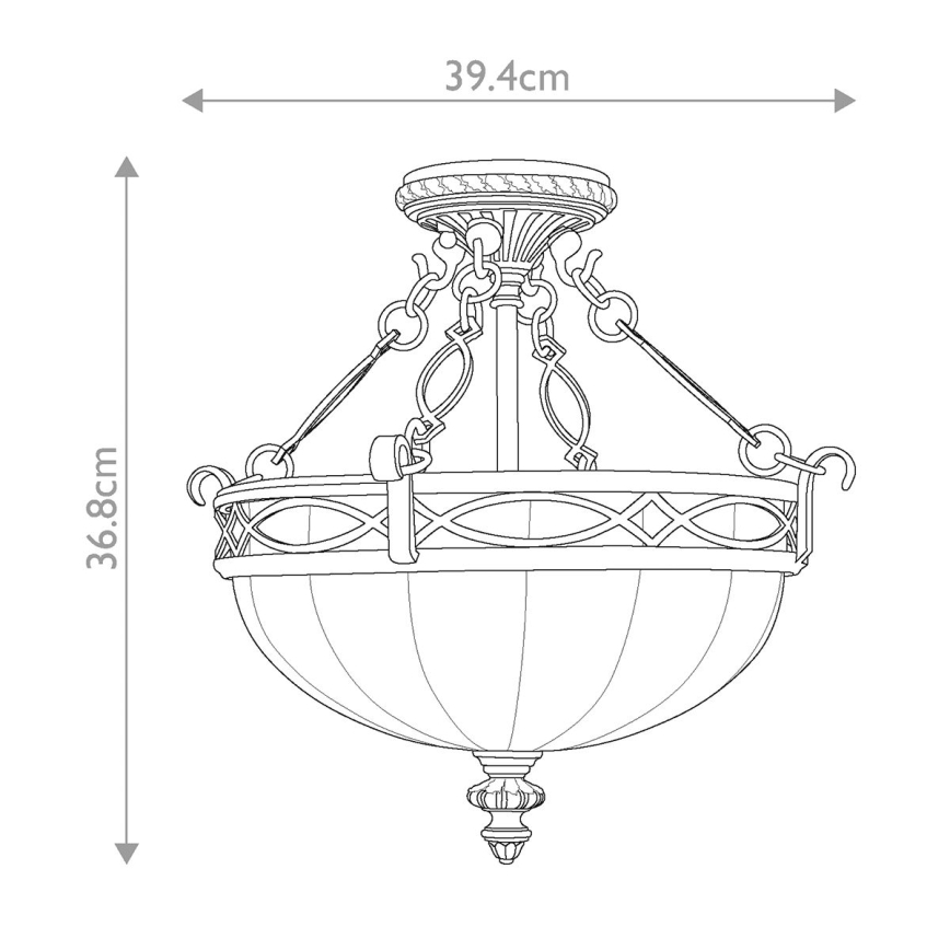 Feiss - Candeeiro integrado DRAWING ROOM 2xE27/60W/230V