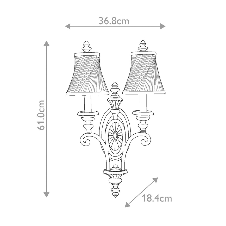 Feiss - Iluminação de parede DRAWING ROOM 2xE14/60W/230V