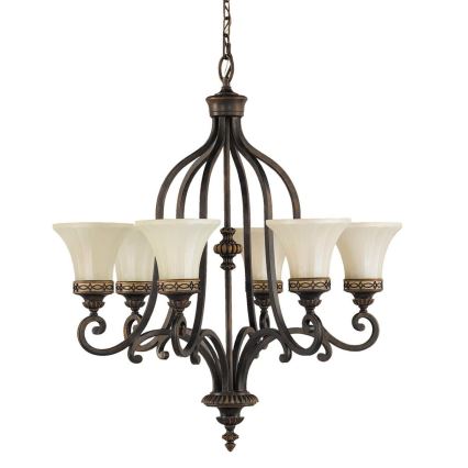 Feiss - Candeeiro suspenso DRAWING ROOM 6xE27/60W/230V
