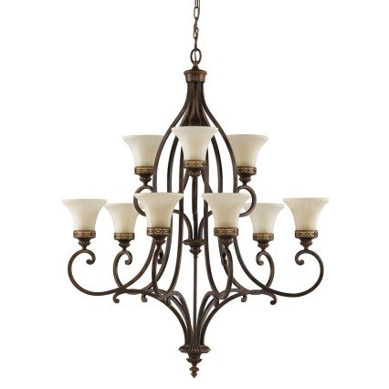 Feiss - Candeeiro suspenso DRAWING ROOM 9xE27/60W/230V