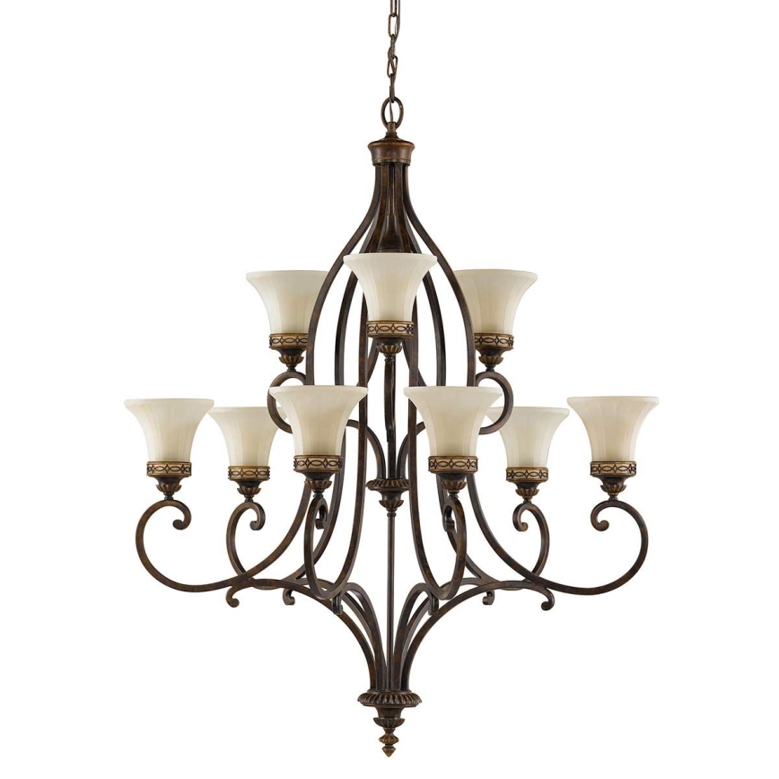 Feiss - Candeeiro suspenso DRAWING ROOM 9xE27/60W/230V