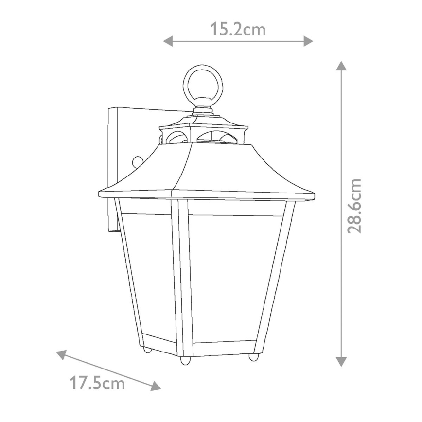 Feiss - Iluminação de parede exterior GALENA 1xE27/60W/230V IP44