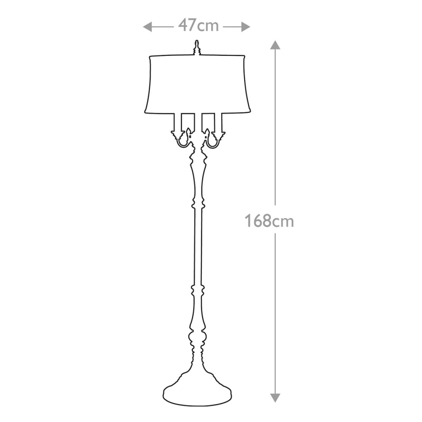 Feiss - Candeeiro de chão GIBSON 4xE27/60W/230V