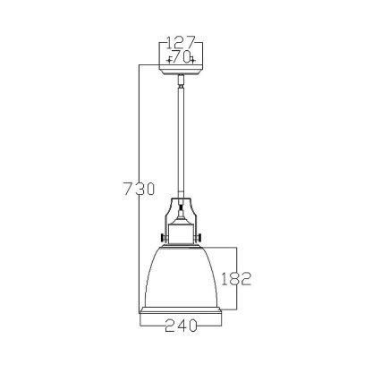 Feiss - Candeeiro suspenso HOBSON 1xE27/60W/230V prateado