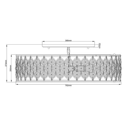 Feiss - Iluminação de teto LUCIA 6xE27/60W/230V