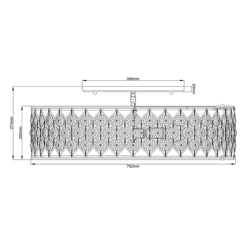 Feiss - Iluminação de teto LUCIA 6xE27/60W/230V