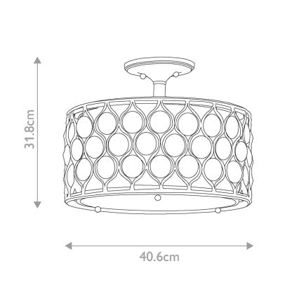 Feiss - Candeeiro integrado LUCIA 3xE27/60W/230V