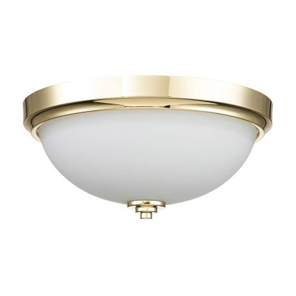 Feiss - Candeeiro de teto para casa de banho MALIBU 2xE27/60W/230V IP44 dourado