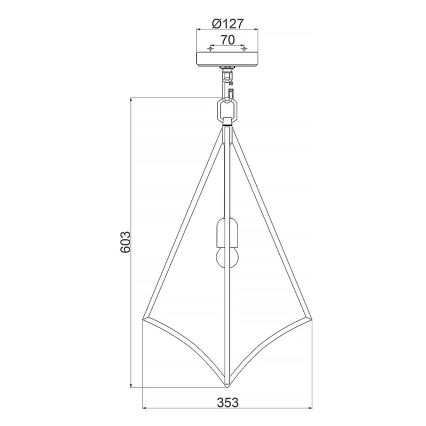 Feiss - Candeeiro suspenso NICO 1xE27/60W/230V
