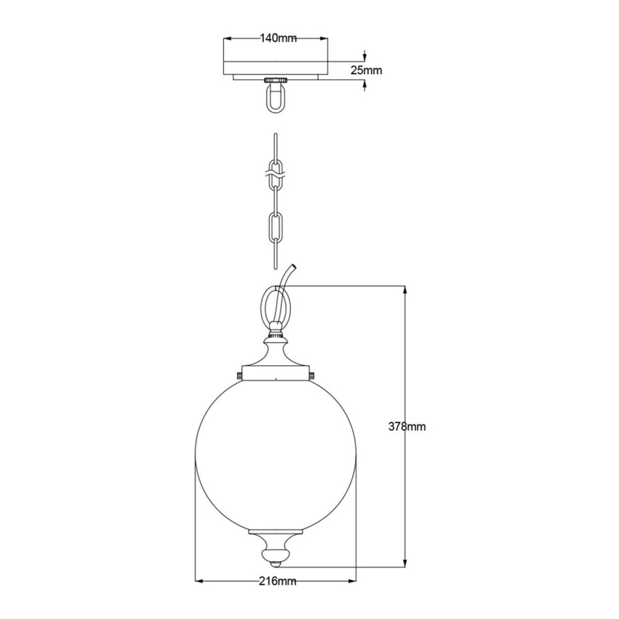 Feiss - Candeeiro suspenso PARKMAN 1xE27/60W/230V