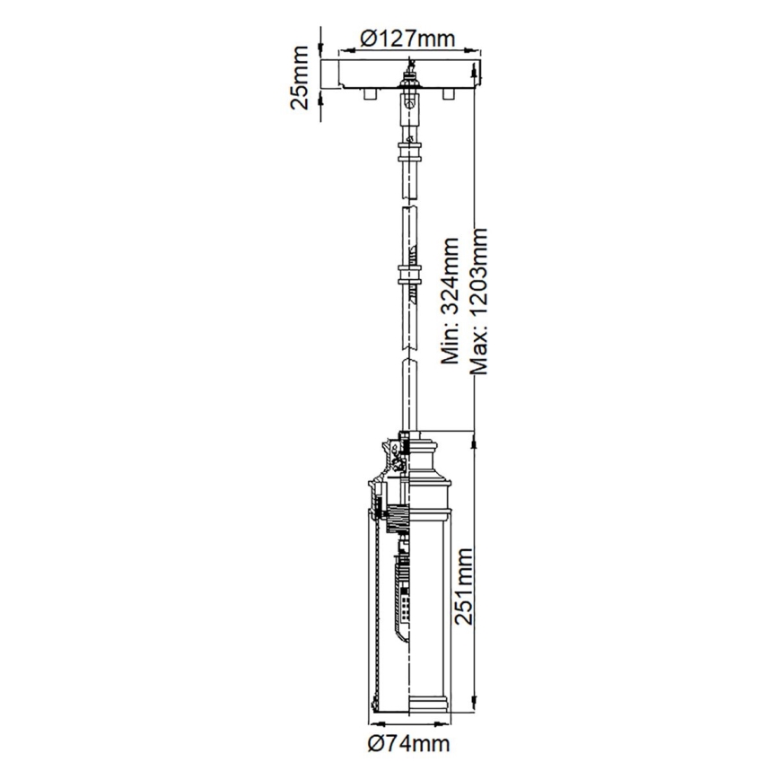 Feiss - Candeeiro suspenso para casa de banho LED PAYNE 1xG9/3W/230V IP44