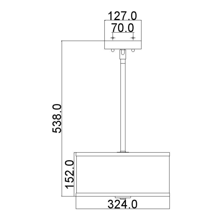 Feiss - Candeeiro integrado PROSPECT PARK 2xE27/60W/230V