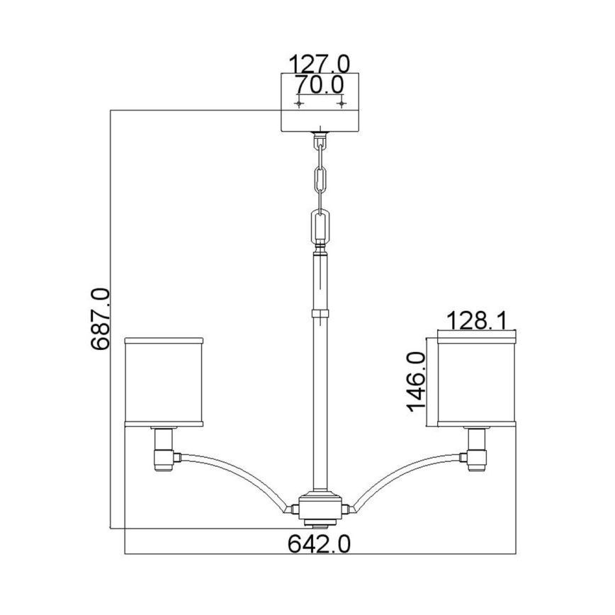 Feiss - Candeeiro suspenso PROSPECT PARK 5xE27/60W/230V