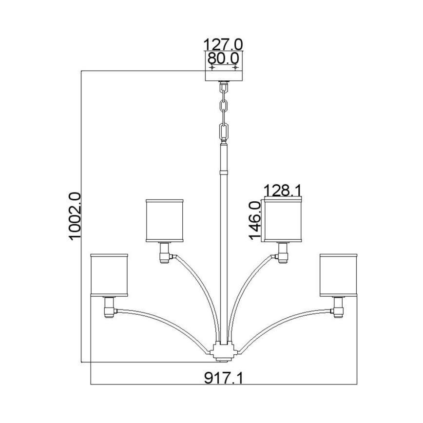 Feiss - Candeeiro suspenso PROSPECT PARK 9xE27/60W/230V