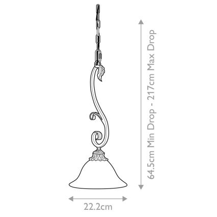 Feiss - Candeeiro suspenso SONOMA VALLEY 1xE27/60W/230V