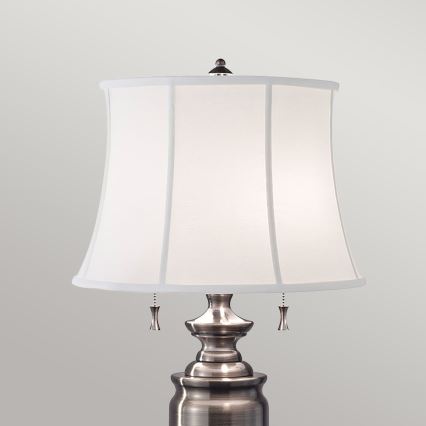Feiss - Candeeiro de mesa STATEROOM 2xE27/60W/230V prateado