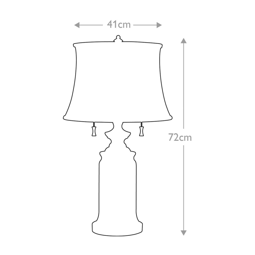 Feiss - Candeeiro de mesa STATEROOM 2xE27/60W/230V prateado