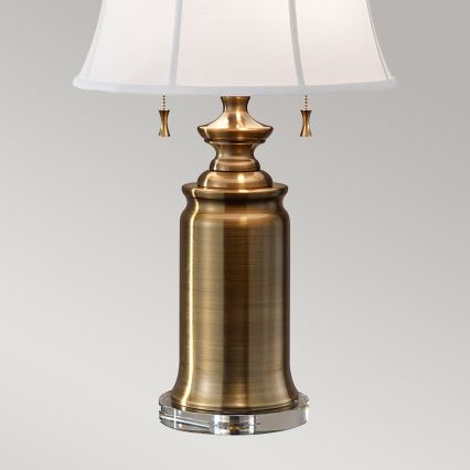 Feiss - Candeeiro de mesa STATEROOM 2xE27/60W/230V latão