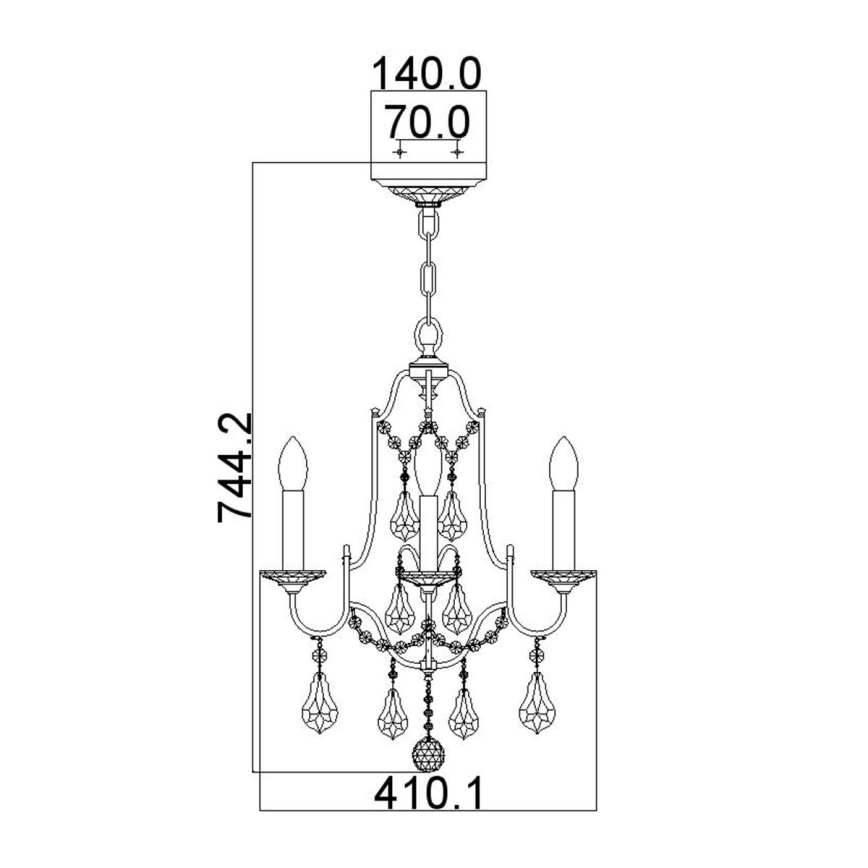 Feiss - Candeeiro suspenso VALENTINA 4xE14/60W/230V