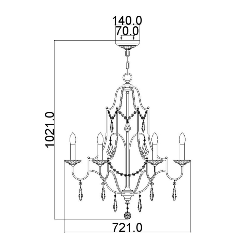 Feiss - Candeeiro suspenso VALENTINA 6xE14/60W/230V