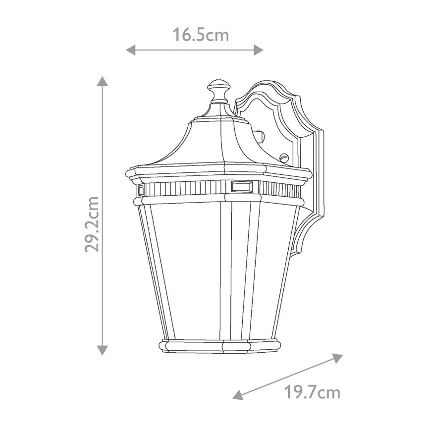 Feiss - Iluminação de parede exterior COTSWOLD LANE 1xE27/100W/230V IP44 preto