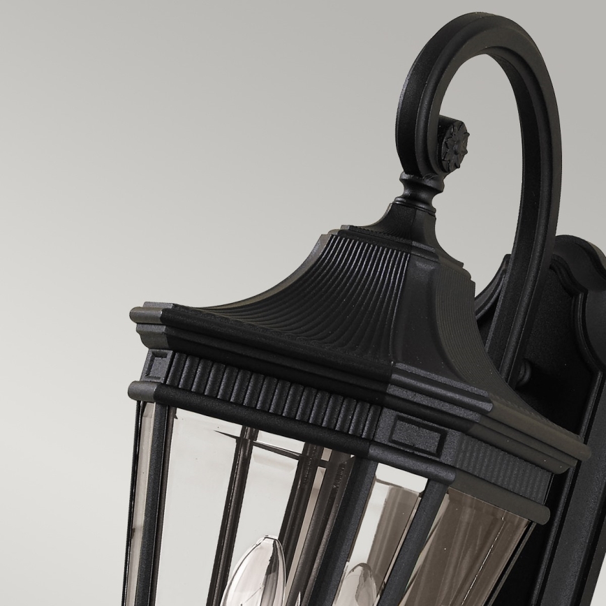 Feiss - Iluminação de parede exterior COTSWOLD LANE 2xE14/60W/230V IP44 preto