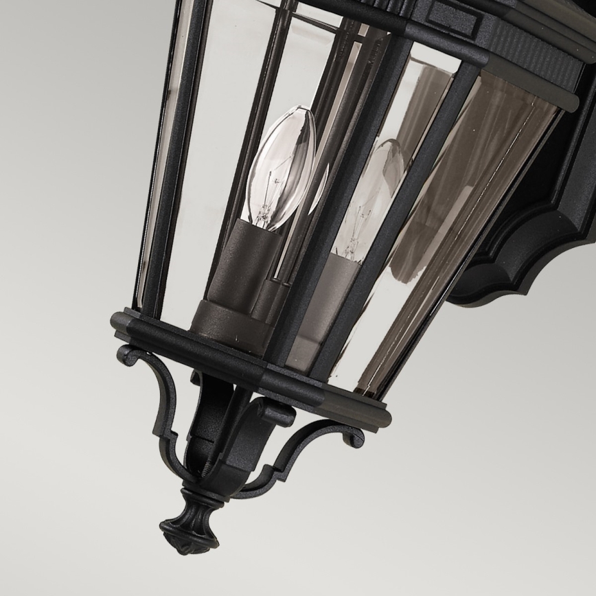 Feiss - Iluminação de parede exterior COTSWOLD LANE 2xE14/60W/230V IP44 preto