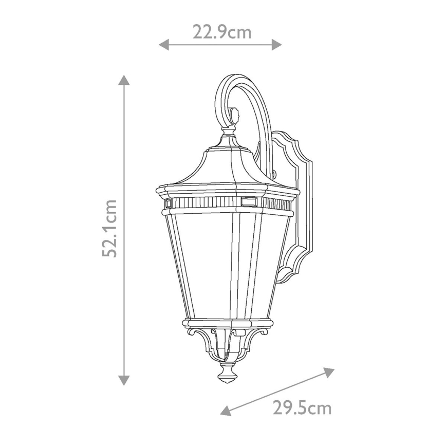 Feiss - Iluminação de parede exterior COTSWOLD LANE 2xE14/60W/230V IP44 preto