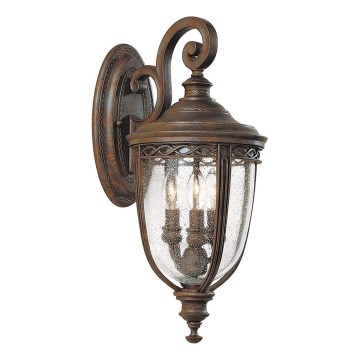 Feiss - Iluminação de parede exterior ENGLISH BRIDLE 3xE14/60W/230V IP44