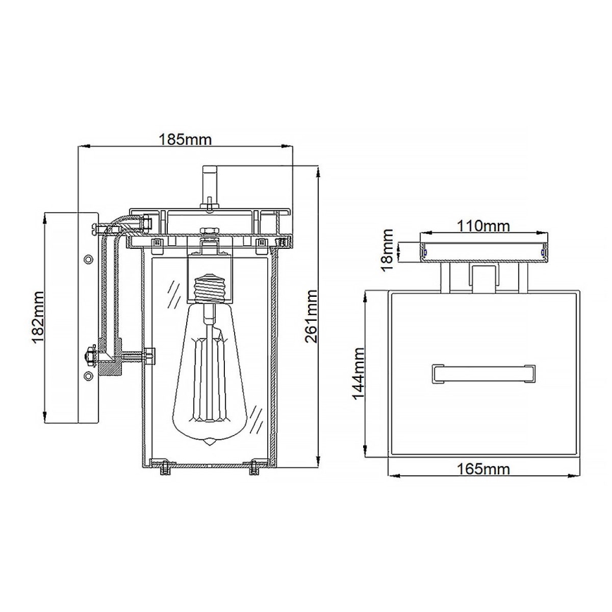 Feiss - Iluminação de parede exterior GLENVIEW 1xE27/60W/230V IP44 antracite