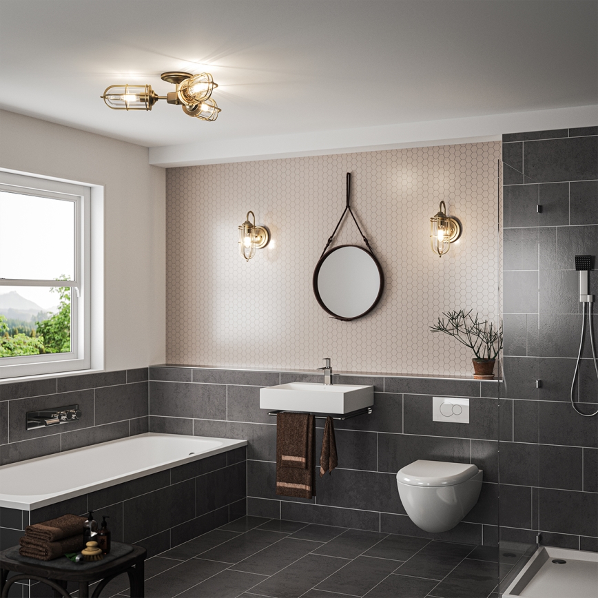 Feiss - Iluminação de parede exterior URBAN 1xE27/60W/230V IP44 bronze
