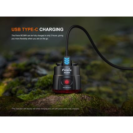 Fenix BC06R - LED Luz de bicicleta recarregável e regulável LED/USB IP66 90 Eu 24,5 h