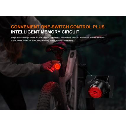 Fenix BC06R - LED Luz de bicicleta recarregável e regulável LED/USB IP66 90 Eu 24,5 h