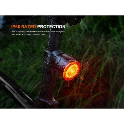 Fenix BC06R - LED Luz de bicicleta recarregável e regulável LED/USB IP66 90 Eu 24,5 h