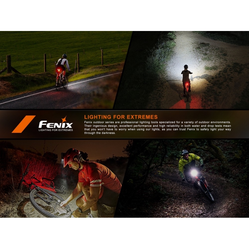 Fenix BC06R - LED Luz de bicicleta recarregável e regulável LED/USB IP66 90 Eu 24,5 h