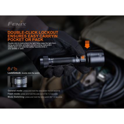 Fenix C7 - Lanterna recarregável com regulação LED 1xLED/1x21700 IP68 3000 lm 68 h