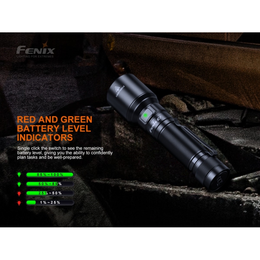 Fenix C7 - Lanterna recarregável com regulação LED 1xLED/1x21700 IP68 3000 lm 68 h