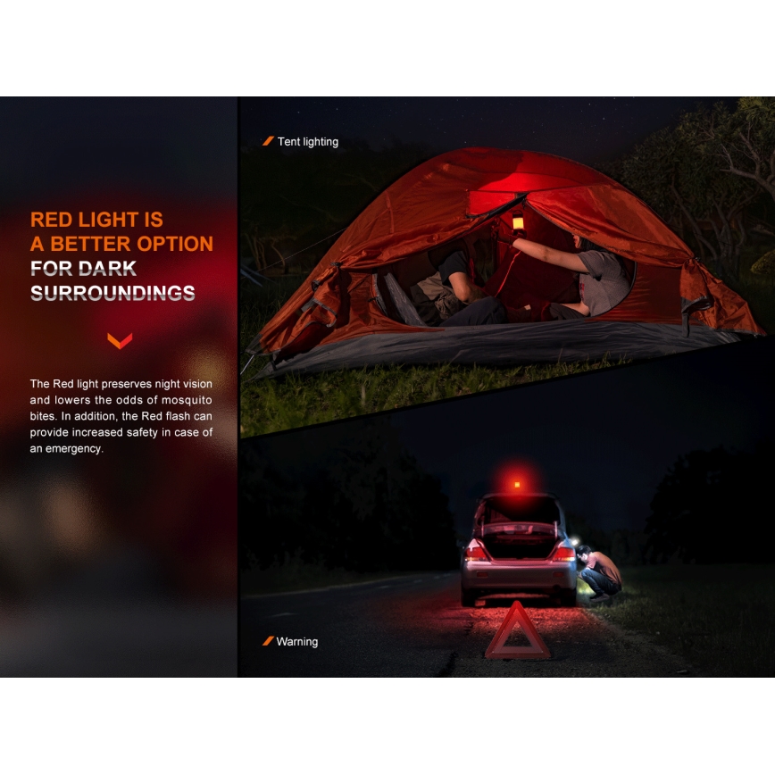Fenix CL26RPROCAM - Candeeiro portátil LED com regulação LED/USB IP66 650 lm 408 h cinzento