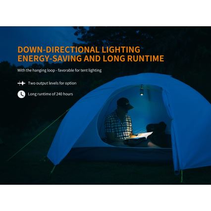 Fenix CL26RRED - LED Regulação portable rechargeable candeeiro LED/USB IP66 400 lm 400 h laranja