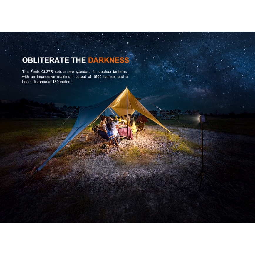 Fenix CL27RGRE - Iluminação LED regulável LED/USB IP66 1600 lm 285 h