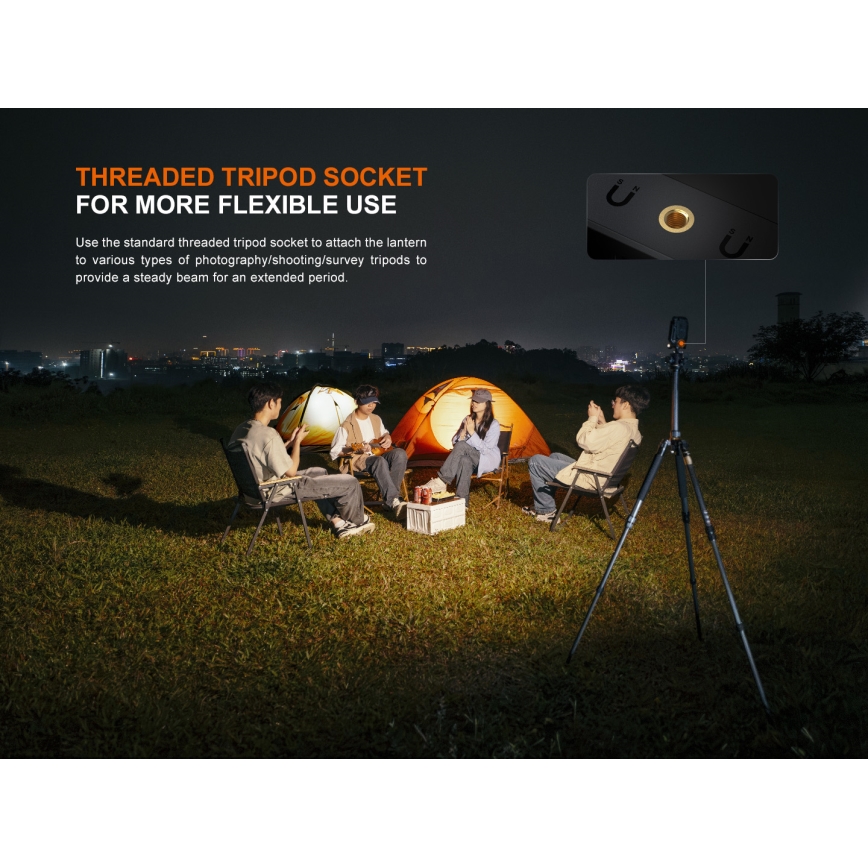 Fenix CL27RGRE - Iluminação LED regulável LED/USB IP66 1600 lm 285 h